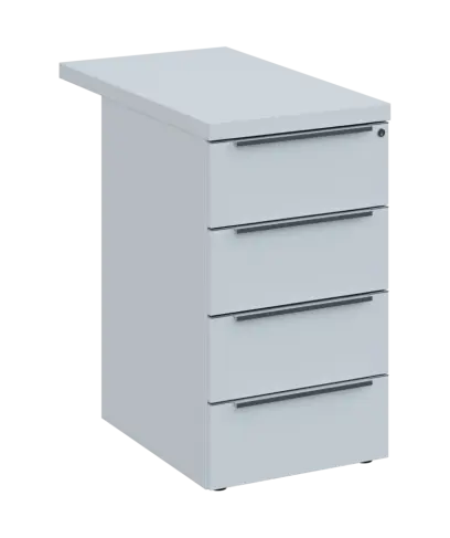 SIKC - 81 kontejner přístavný, 4-zásuvkový, deska 36 mm, centrální zámek, bílá